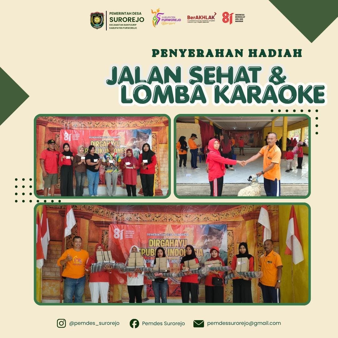 Penyerahan Hadiah Jalan Sehat & Lomba Karaoke